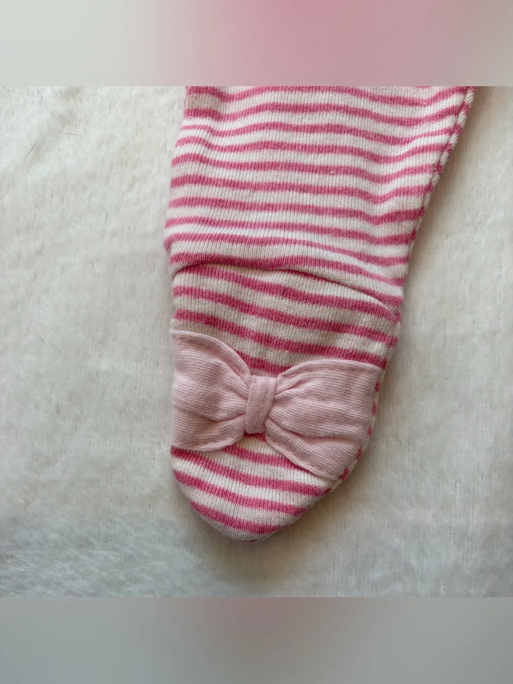 Koalababy Pink and White Striped Pajama Set with beanie